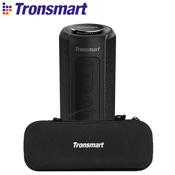 Tronsmart T6 Plus Bluetooth динамик 40 Вт портативный динамик глубокий бас Саундбар с IPX6 Водонепроницаемый, power Bank функция SoundPul - Цвет: Black add case.