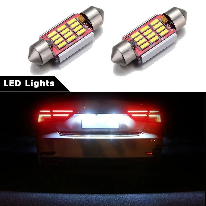 Fits VW Polo 6N1 55 1.4 White 12-SMD LED COB 12v Number Plate Light Bulb