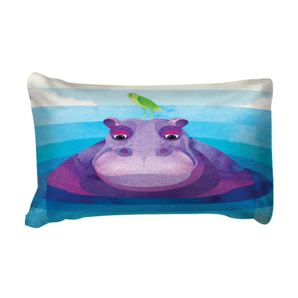 Комплект постельного белья Hippo с животными пододеяльник наволочками двуспальный