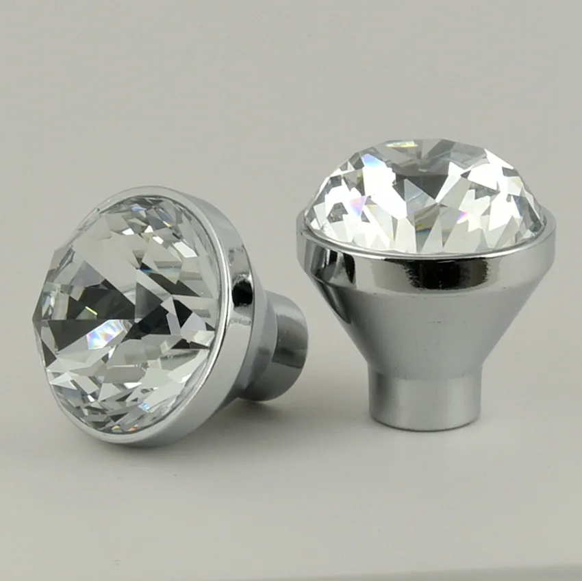 Ручки для шкафов и обуви со стеклянными бриллиантами 25/30 мм|cabinet knobs|door handle knobhandle