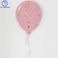 Promotion Swing Balloon Wall Clock Living Room Mute Bedroom Children Cartoon Creative Clock European Style Quartz Watch