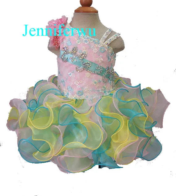 

crystal beaded little girl pageant dress and girl formal cloths1T-6T G117-1