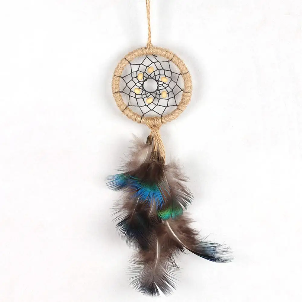 Handmade Dreamcatcher Wind Chime Feather Dream Catcher Car Hanging