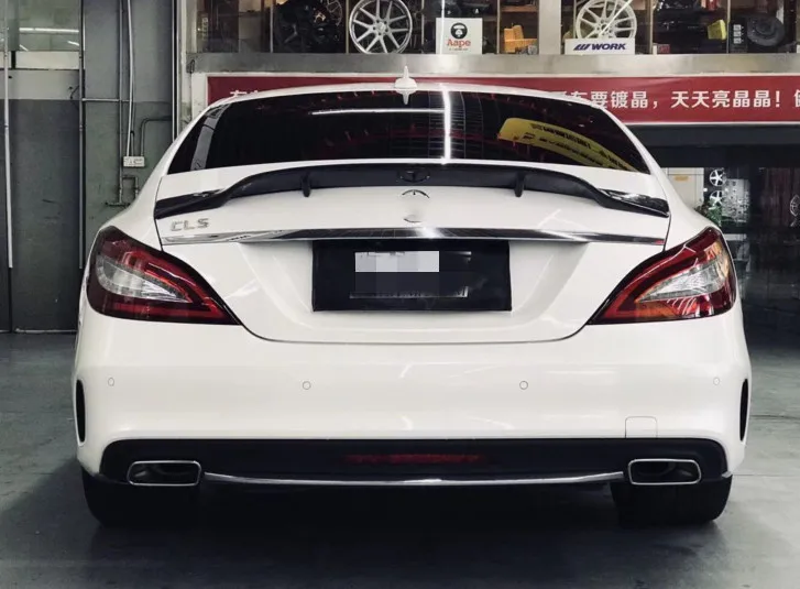 Для Benz W218 класс cls спойлер R Стиль cls320 cls300 cls 350 cls400 2012- углеродного волокна Материал задний автомобильный спойлер