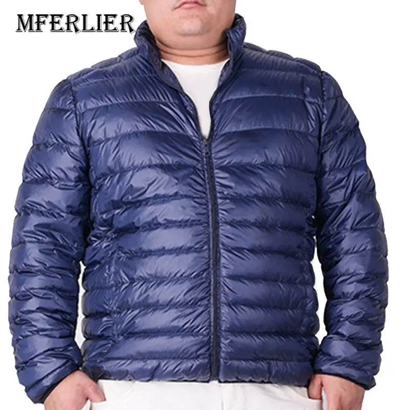 MFERLIER свободные зимние осенние куртки мужские 4XL 5XL 6XL 7XL плюс размер Бюст 149 см Большой размер парка мужские 4 цвета