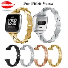 018 Для Fitbit Versa ремешки для умных часов Регулируемый ручной браслет Роскошный призматический стальной сменный ремешок для наручных часов Ремешок Браслет