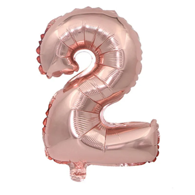 40 дюймов розовое Золотое серебряное число шар цифра фольга День рождения Юбилей украшения шары