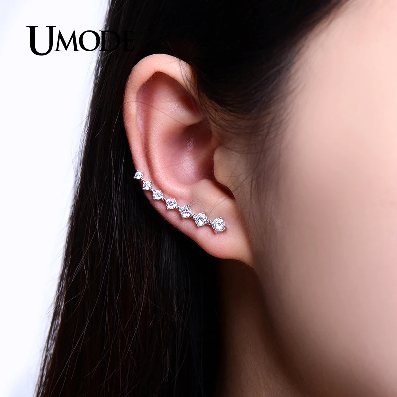 Модные женские серьги гвоздики со звездами UMODE длинные Крючки из розового и