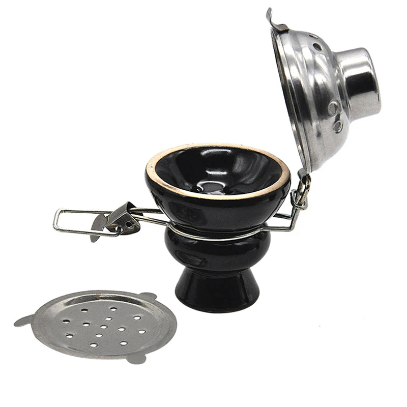 Ceramic Hookah Bowl with Wind Cover Shisha Accessories