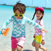 Детские купальники, детское бикини, купальник для девочек, детская одежда, новые штаны с длинными рукавами для мальчиков и девочек