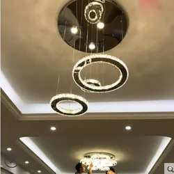Люстра для ресторана креативная индивидуальность три Светодиодные хрустальные люстры для гостиной лампа атмосфера современный