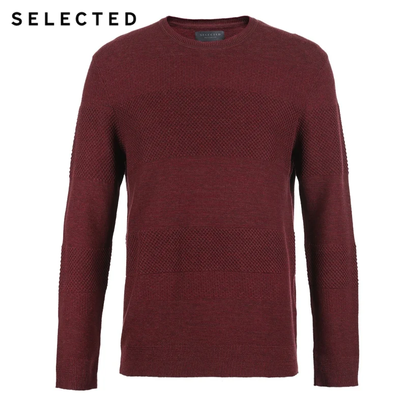 Отборный Мужской пуловер из хлопка, свитер, новая одежда с круглым вырезом, вязаный свитер S | 418324527