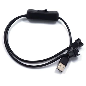 Image 3 - 40cm 5V 2 vías USB A Adaptador de 4 pines Cable PC ventilador conector Cable