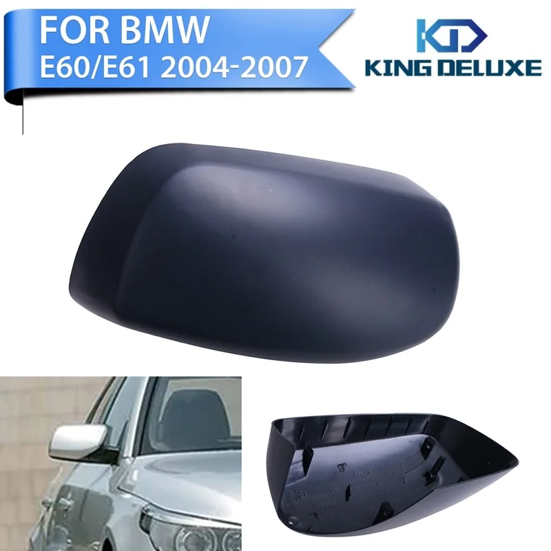 Right Matte Black Auto Side Mirror Covers Car Door Rear View Mirrors