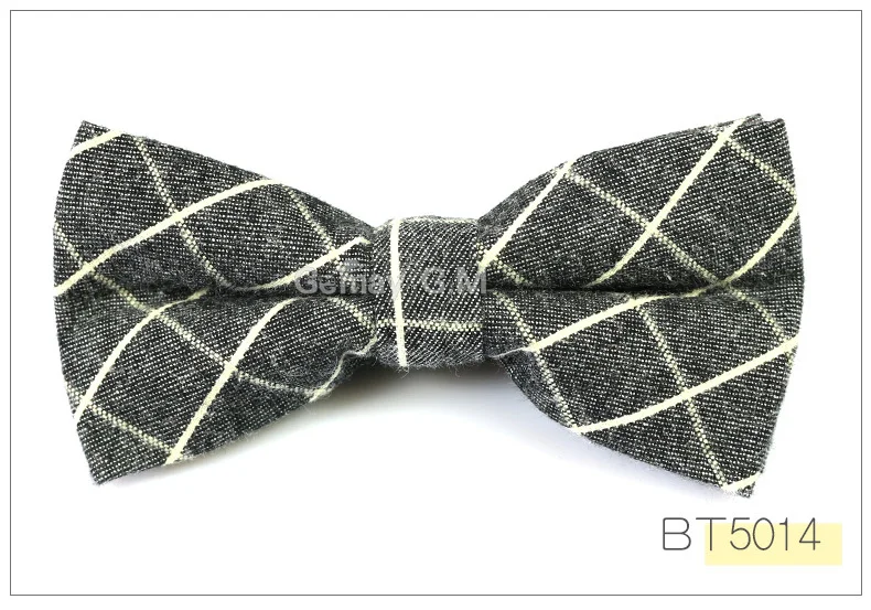 New Men Fashion Classic Plaid Cotton Bowtie Neckwear Adjustable Mens Bow Tie for wedding england style ties