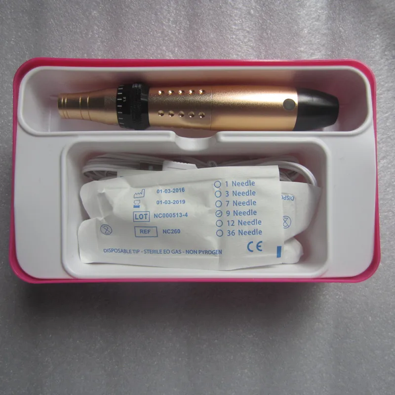 

Screw port electric derma stamp micro needle pen skin care beauty tool with 2 needle cartridges