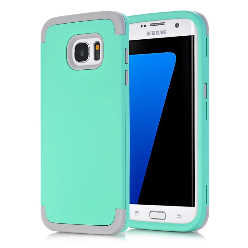 

For Samsung Galaxy S7/S7 Edge Case,3-in-1 Phone Cases Impact Hard & Soft Silicone Hybrid Case Armor w/Screen Protector Film