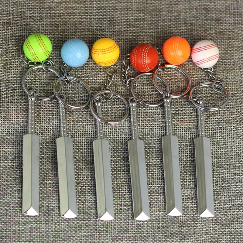 12pcs/lot Alloy Cricket Ball Almost Real Trendy Style Keyring Keychain