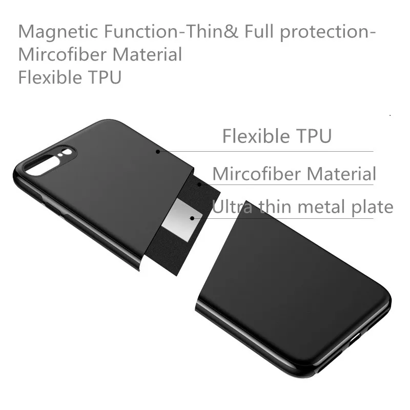 13 pro max case Magnetic Car Holder Silicone TPU Back Case For iPhone SE 2 13 12 11 Pro Max XR XS Max X 12 Mini with Metal Plate Free usb cable case iphone 13 pro max