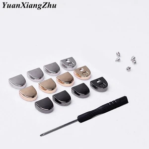 4 шт./1 набор металлических шнурков, наконечники для головок, шнурки без галстука, металлический кружевной замок, комплекты для кроссовок «сделай сам», серебристый, золотой, черный цвет, металлическая кружевная пряжка - изображение