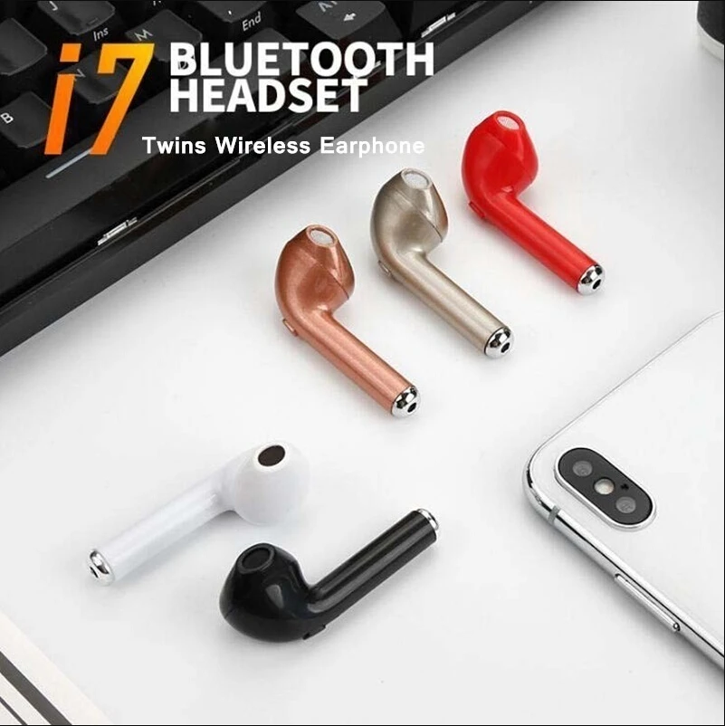 I7 Беспроводные Bluetooth 4,1 наушники с микрофоном супер долгое время ожидания шумоподавление Hi-Fi стерео музыка объемные наушники-вкладыши