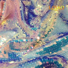 Прозрачный измененный Реверсивный блесток ткань двора Русалка блесток ткань, DIY швейная ткань для спинка заднего сиденья одежда