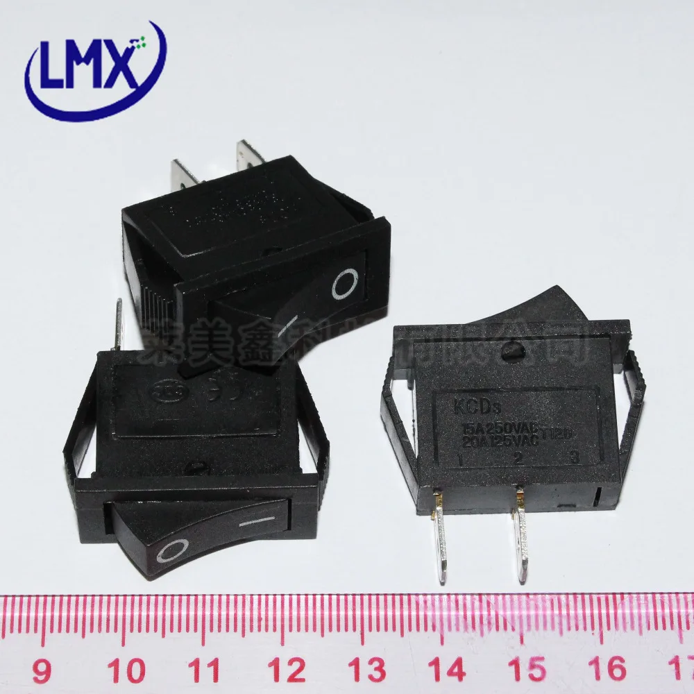

High quality 20pcs/lot Car Boat 30mm long rocker switch copper 2 Pin Black Snap-in Connectors On/Off environmental