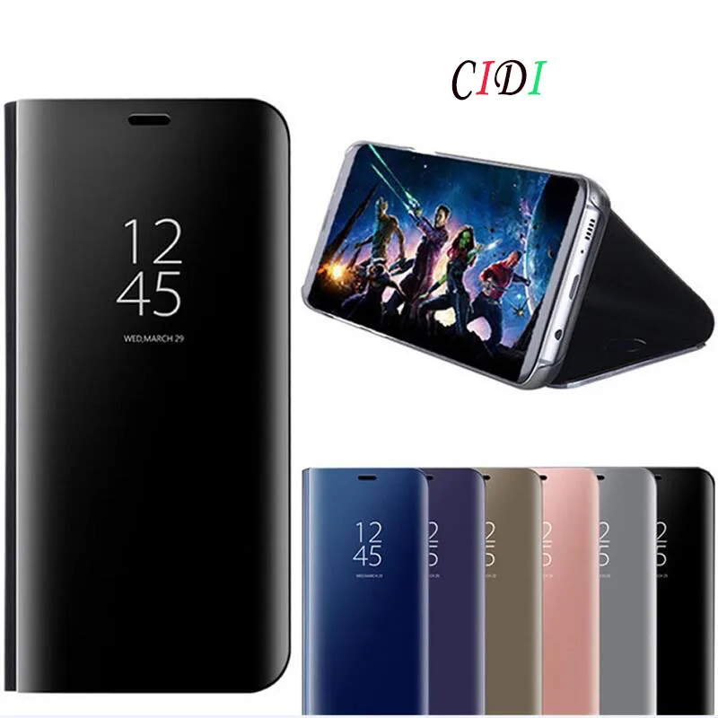 

For Xiaomi Redmi Note 4 5 4X 5A 5 Plus Flip case For Xiaomi mi 6 5X 6X mix 2 A1 A2 Clear Mirror Smart View Flip Stand Case Cover