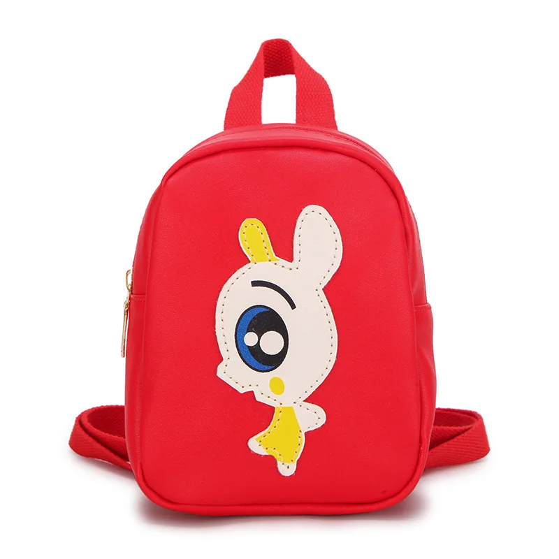 Детский сад, школьная Детская сумка-рюкзак для девочек с рисунком единорога, мини-сумки для малышей, кожаный водонепроницаемый рюкзак для девочек - Цвет: Красный