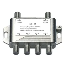 2018 del commercio all'ingrosso 2 in 4 DiSEqC 4x1 DiSEqC Switch Switch Satellitare Antenna piatto LNB per il Ricevitore TV