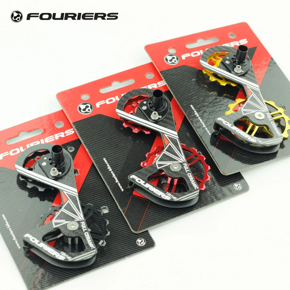Fouriers bicicleta de carretera desviador trasero carbono jaula cojinete de cerámica de 12 T 16 T transmisión para RD 9000, 9070 6800 de 6870 Jockey Fouriers bicicleta de carretera desviador trasero carbono jaula cojinete de cerámica de 12 T 16 T transmisión para RD 9000, 9070 6800 de 6870 Jockey