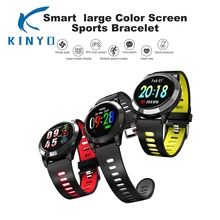 Kinyo смарт большой цветной экран Спортивный Браслет IP67 водонепроницаемый несколько спортивных режимов Измерение частоты сердечных сокращений, умный Браслет