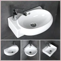 Керамическая раковина для ванной комнаты небольшой умывальник мини подвесной умывальник белый для ванной комнаты небольшой умывальник