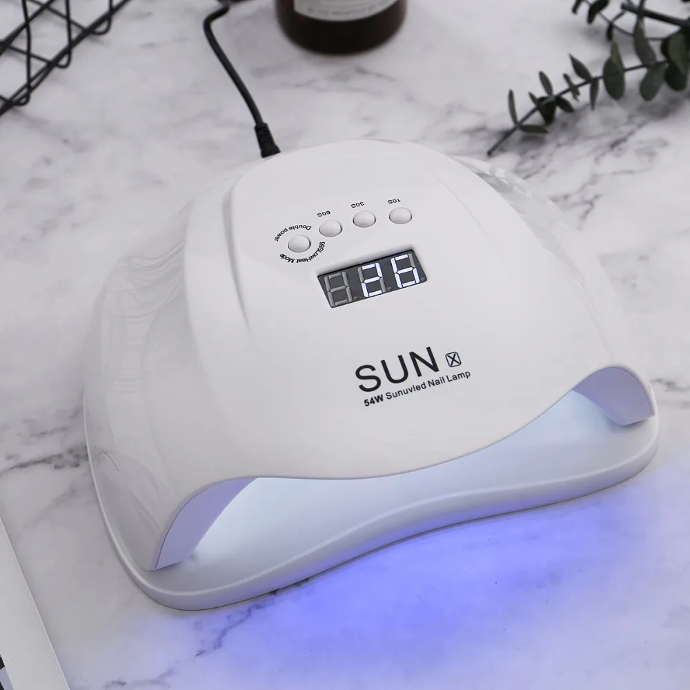 Сушилка для ногтей SunX 54 W УФ-светодиодная гелевая лампа профессиональный белый