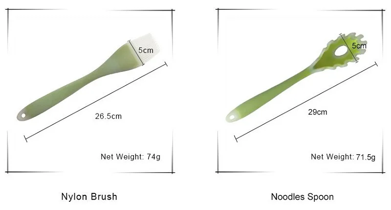 1 шт. кухонная утварь кухонные инструменты Лопатка и ложка кухонная посуда нейлоновая и Пищевая силиконовая многоцветная