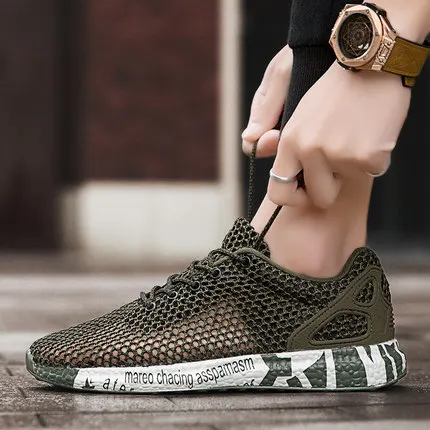 

2019 new summer breathable thin section hollow mesh Korean version of the wild casual thin section mesh shoes
