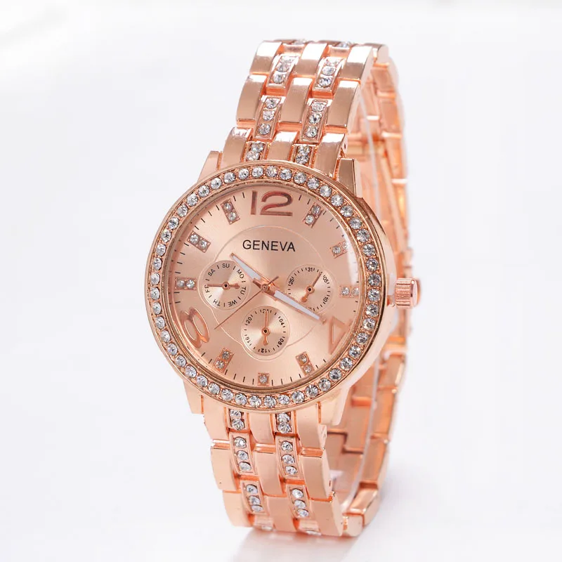 

New Fashion Women Watch Casual Steel Quartz Ladies Wristwatch Relogio Feminino Rhinestone Boutique Dropship Watches
