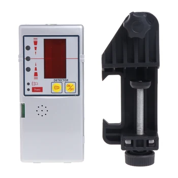 

635nm Compatible Red Beam Leveling Cross Line Laser Receiver Detector with Clamp
