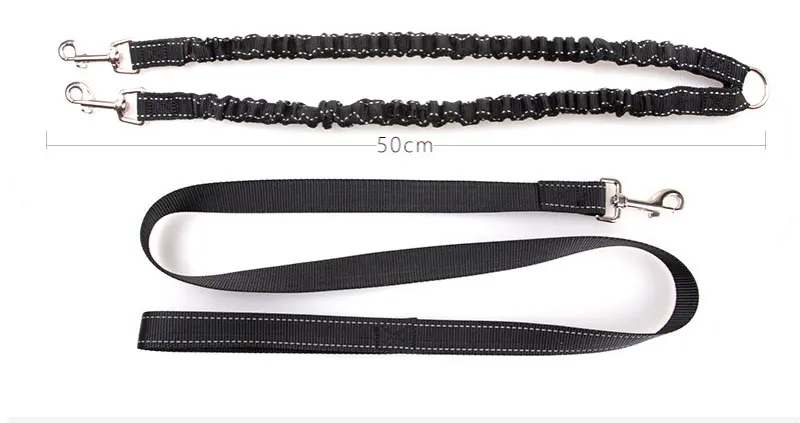 SYDZSW Dual Dog Leash No Tangle Leash Double Dog Walker with Shock Absorbing Bungee Pet Leash Splitter for Two Dogs