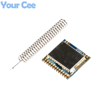 

1 Set Mini SI4463-SMT Wireless Transceiver Module SI4463 433MHZ With Spring Antenna Distance 2000m