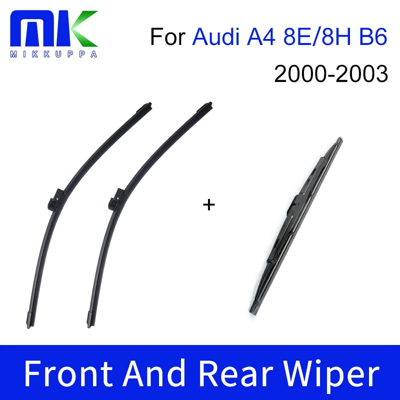 Front And Rear Wiper Blades For Audi A4 2000 2001 2002 2003 Silicone