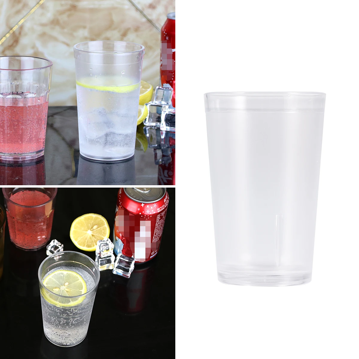 

10PCS 230/290/480ml Acrylic Cups Shatterproof Clear Plastic Tumbler Beverage Cups For Home Hotel Restaurant Party Supplies