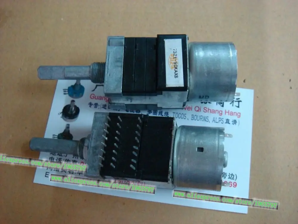 

1pcs/lot RK168 732t 50KAX6 6 associated with motor potentiometer 30MMF [no tap] In Stock