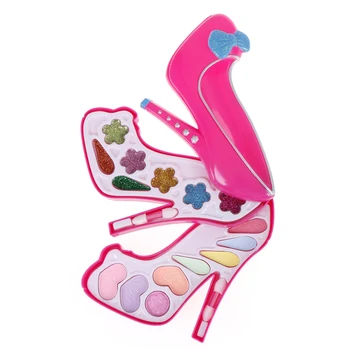 

Safe Kids Girls Makeup Tool Kit Toy Children Girls Pretend Play Make Up Toys Box Cosmetics Play Sets Toys 1 Set