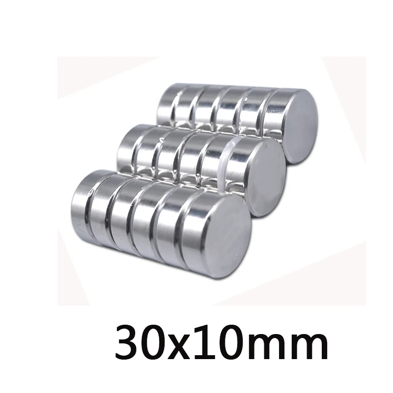 

1/2/5PCS 30*10MM Powerful Super Strong Permanent Magnet 30 x 10 mm N35 Small Round Neo Neodymium Magnet