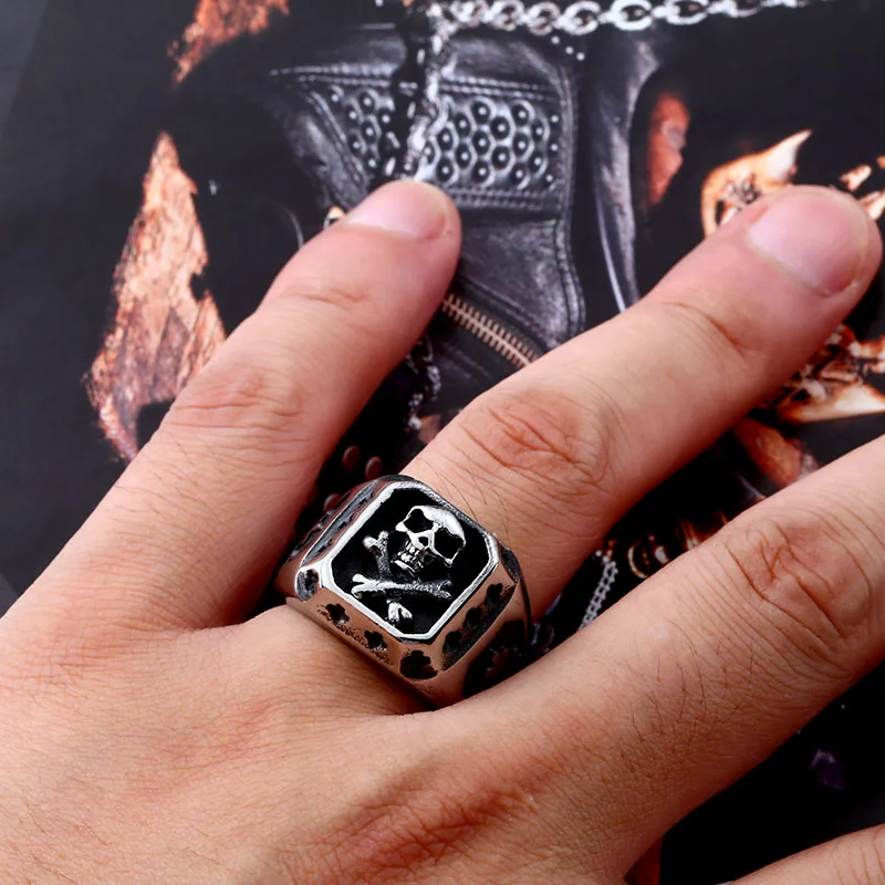 Beier 316L Stainless Steel ring biker Ring skull Man's special copper fashion jewelry BR8-331