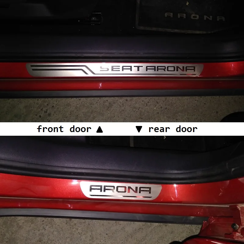  Suitable for SEAT ARONA FR STYLE XCELLENCE REFERENCE PLUS Stainless Steel Scuff Plate Door Sill Cov