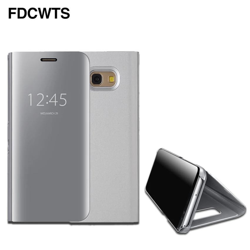 

FDCWTS Flip Cover Leather Case For Samsung Galaxy J5 Prime J7 Prime Luxury Clear View Phone Case Cover