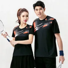 1 шт., быстросохнущая одежда для бадминтона, Женская/Мужская одежда для настольного тенниса, футболки для командной игры, бега, тренировок