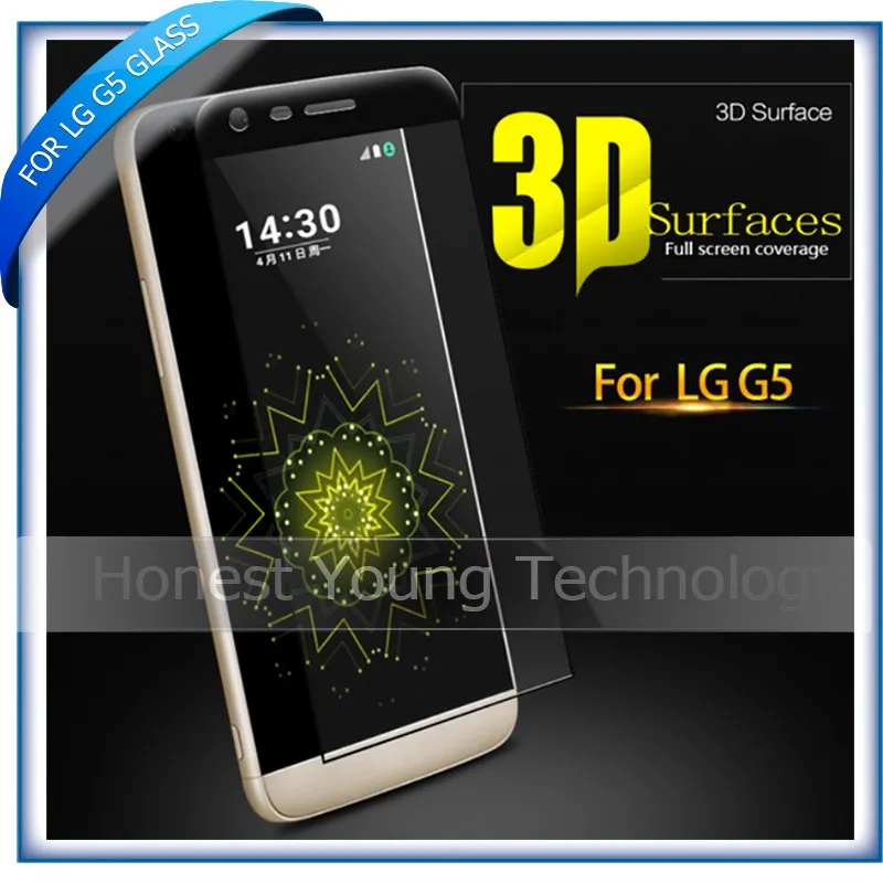 

10pcs High Quality 9H Full Cover 0.3mm Tempered Glass Screen Protector Mobile Phone Protective Film For LG G5